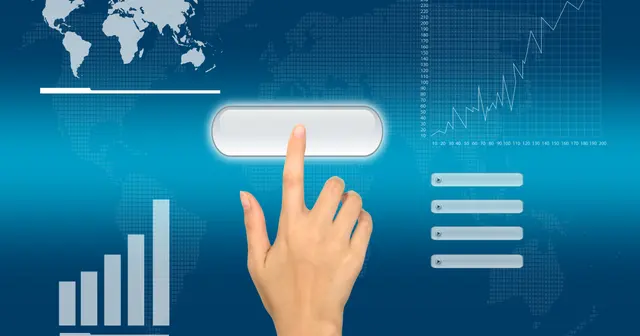 Security analyst reviewing declining phishing click rate trend on dashboard