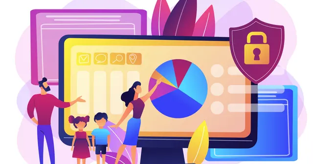 Employee completing security awareness training module with completion rate dashboard